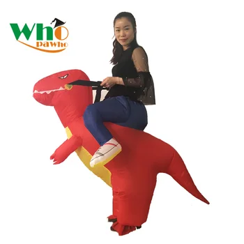 

Red Inflatable Dino Costume Christmas Red Dinosaur Cosplay Costume Adult Funny Party Dress