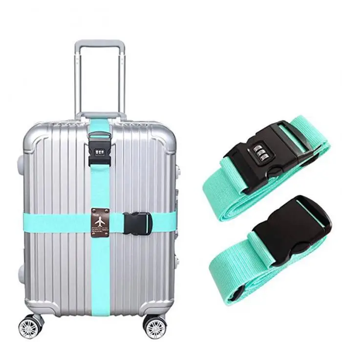 Съемный поперечный ремешок для дорожного багажа упаковочные ленты чемодан сумка ремни безопасности с замком YU-Home