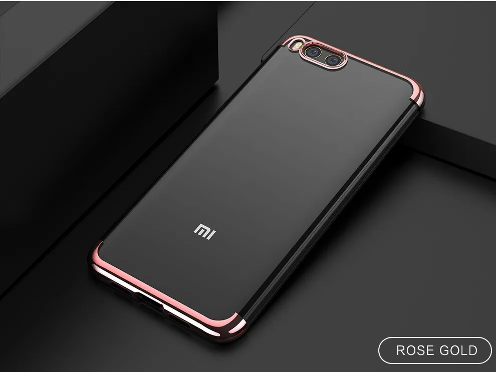 FLOVEME Luxury Plating TPU Silicon Phone Case For Xiaomi mi 6 Coque Gold Plated Ultra Slim Transparent Cover Case For Xiaomi mi6 (13)