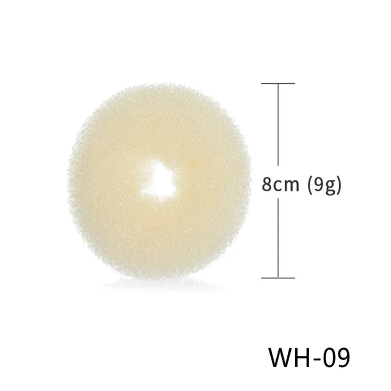Булочка для волос, Пончик, волшебный Поролоновый спонж, легкое большое кольцо, инструменты для укладки волос, аксессуары для девочек,, Пончик для волос - Цвет: Beige 9