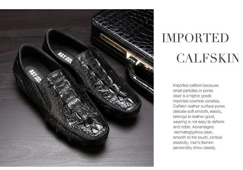 New Men's Octopus Leather Penny Loafers Crocodile Slip On Driving Shoes Mens Casual Shoes Moccasins Business Boat Shoes Branded (12)