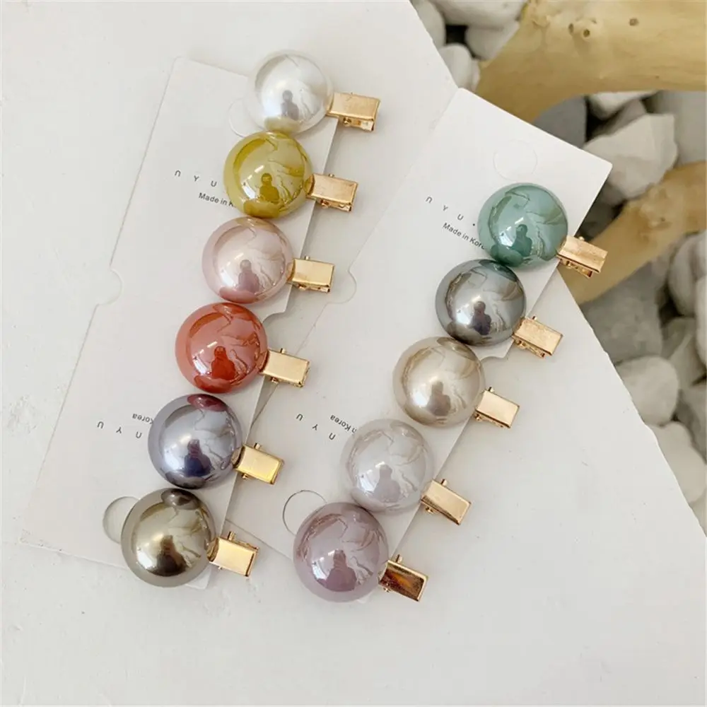 

Fashion Elegant Pearl Geometric Rectangle Round Hair Clips Hairpin Sweet Wedding Engagement Headwear Hair Accessories For Women