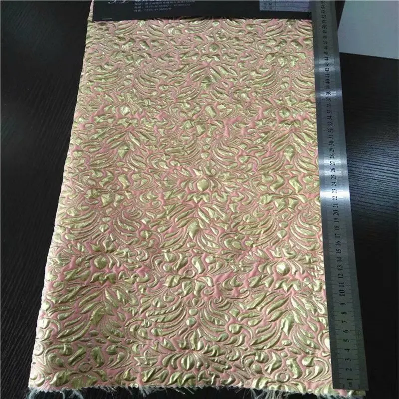 

American style pink grey floral jacquard brocade fabric for dress telas clothing tecidos stoffen tissu