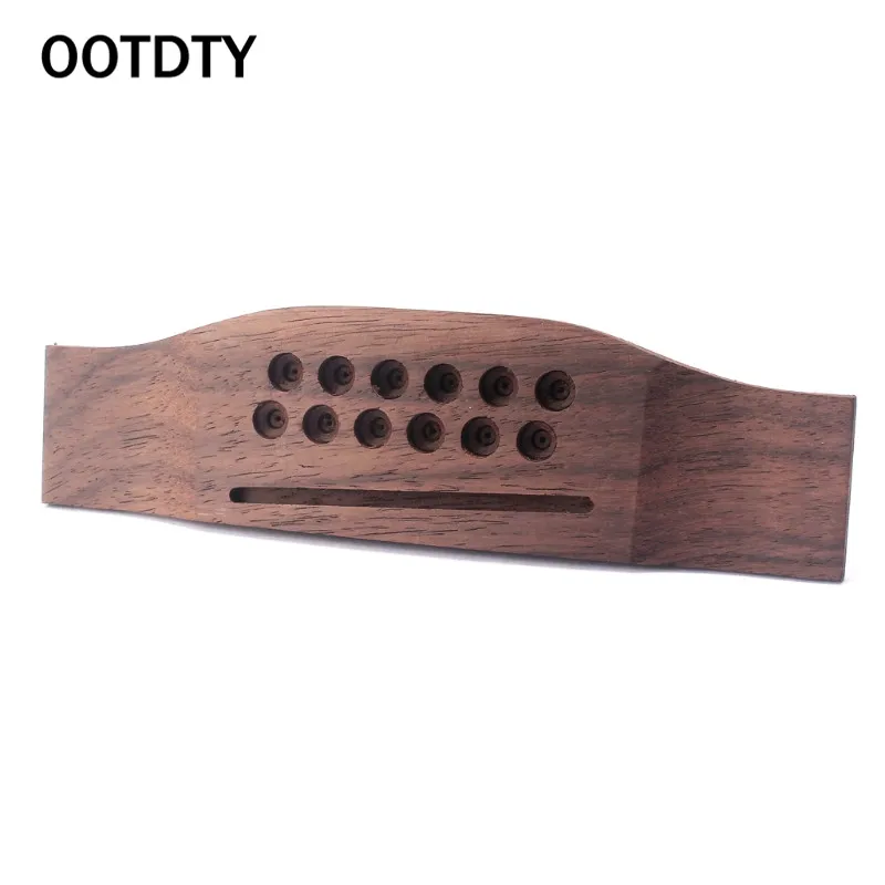 

OOTDTY Rosewood Bridge for 12 String Acoustic Guitar Accessories Part Replacement