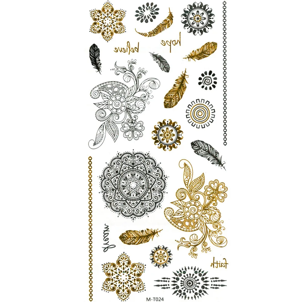 8PCS Beautiful Cute Water Transfer Tattoos Body Art Makeup Cool 3D Waterproof Temporary Tattoo Stickers For Girls Man Tatouage (1)