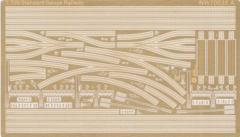 1/700 стандартная железная дорога для Diorama