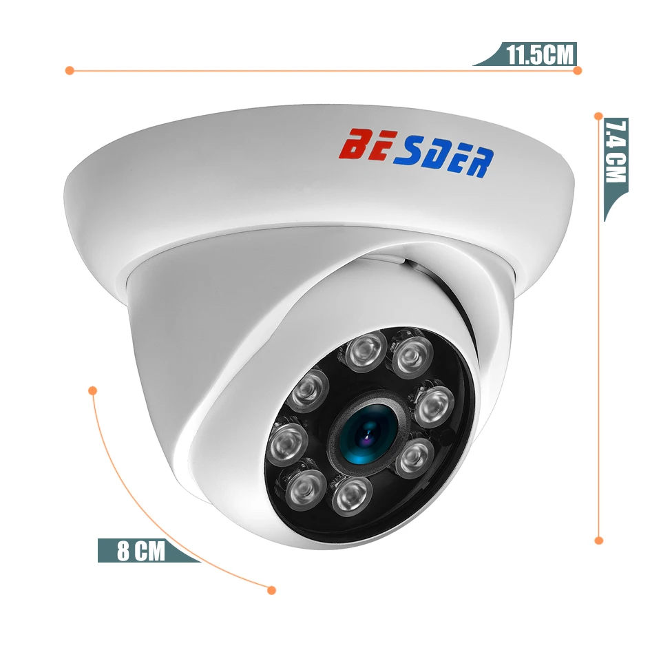 BESDER 1080 P AHD камера Водонепроницаемая камера ночного видения 25 м IR-Cut 24 шт. IR LEDs CCTV безопасности наружная камера s 2MP AHD камера