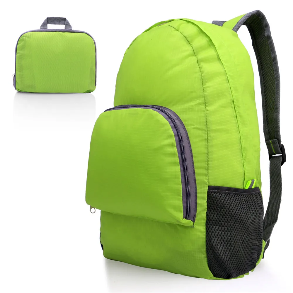 Lightweight Portable Folding Bag Water resistant Nylon Folding Backpack