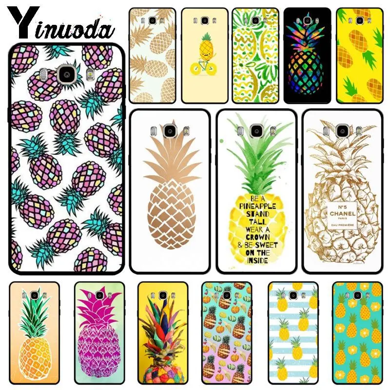 Yinuoda Summer Delicious Fruit Cute gold Pineapple Phone Case For Samsung Galaxy j6plus j7 prime j8 j2 j4plus 2018 cover | Мобильные