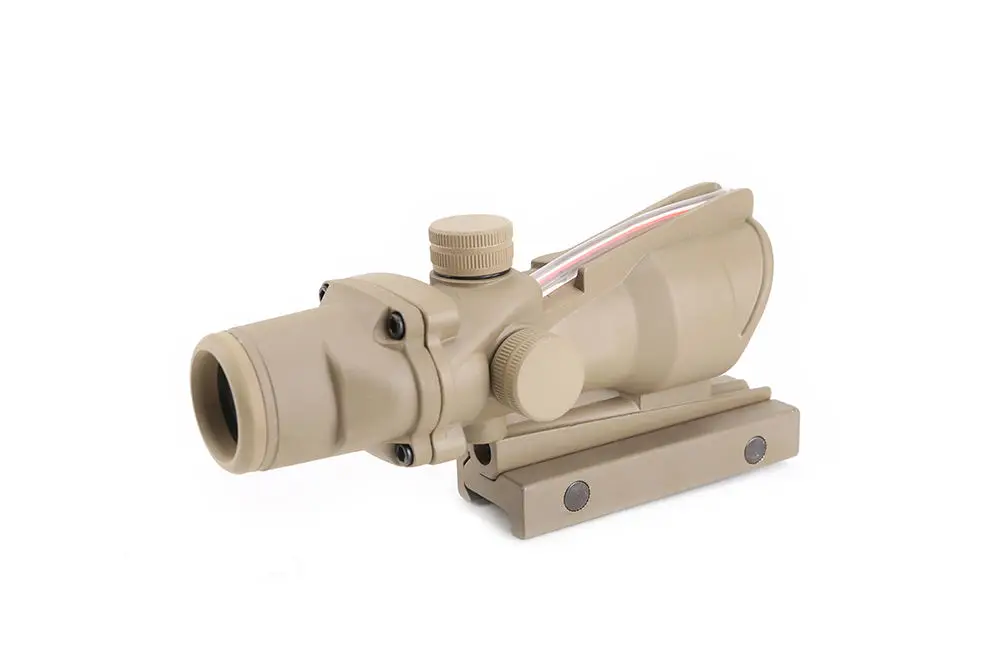Magorui Caça Acog Dot Rifle Scope Visão Fibra Óptica Vermelho Iluminado 4x32 Red 7 Lunetas Riflescopes