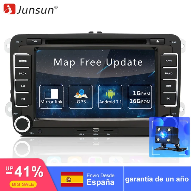 Junsun 7 "2 din android-автомобильный DVD Радио для VW/Golf/Passat/поло/Tiguan /Skoda/Fabia/Rapid/Seat/Леон gps 3g Wi-Fi Авторадио