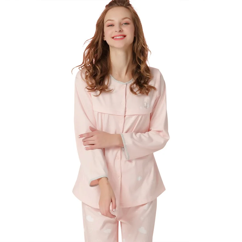

Spring and autumn maternity pajamas home wear yuezi clothing out postpartum sitting suiting lactation suit