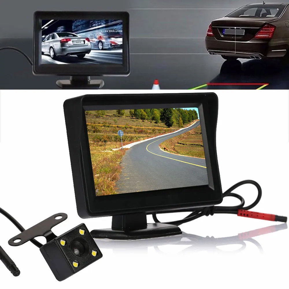 

With Camera Universal Premium Car Monitor Parking Replacement Backup Car Rearview Monitor Automobile Sun Visor