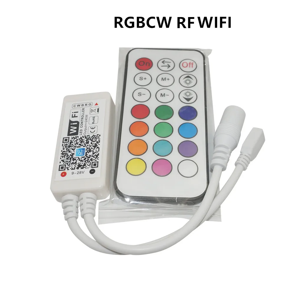 DC12V-24V мини RGB RGBW RGBCW светодиодный Wi-Fi контроллер RF IR пульт дистанционного управления музыкальным временем 3ch 4ch 5ch 5V wifi контроллер для телефона приложение для светодиодный ленты