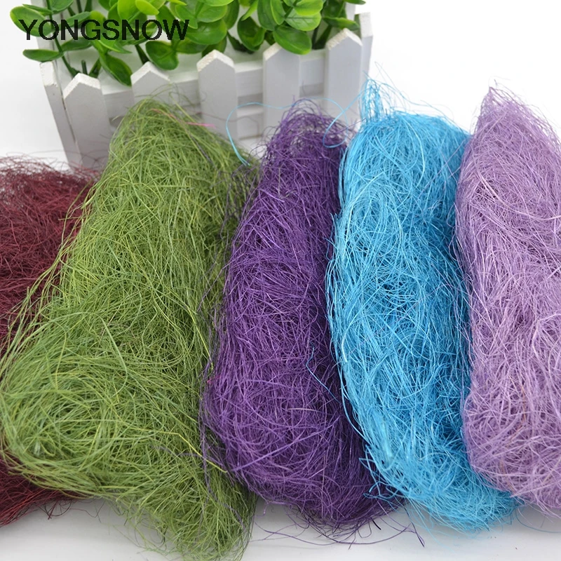 

50g Nature Sisal Rustic Wedding Decoration Birthday Gift Box Filling Material DIY Nest Art Craft Packaging Filler Party Supplies