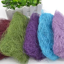 50g natureza sisal rústico decoração do casamento caixa de presente aniversário material de enchimento diy nest arte artesanato embalagem enchimento festa suprimentos