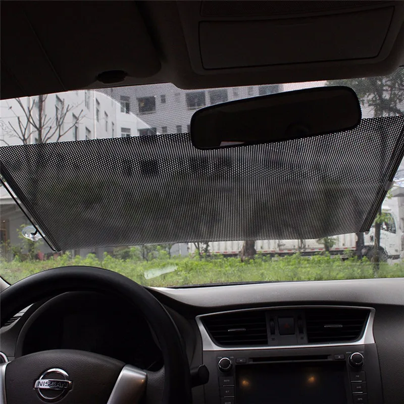 

kongyide Car Sunshade 2Pcs Car Auto Retractable Windshield Window Sunshield Visor Sun Shade 40*45cm dropship mar5