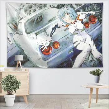 

Custom Neon Genesis Evangelion Tapestry Wall Hanging For Party Decorations Art Home Decor Beach Towel Blankets Customized