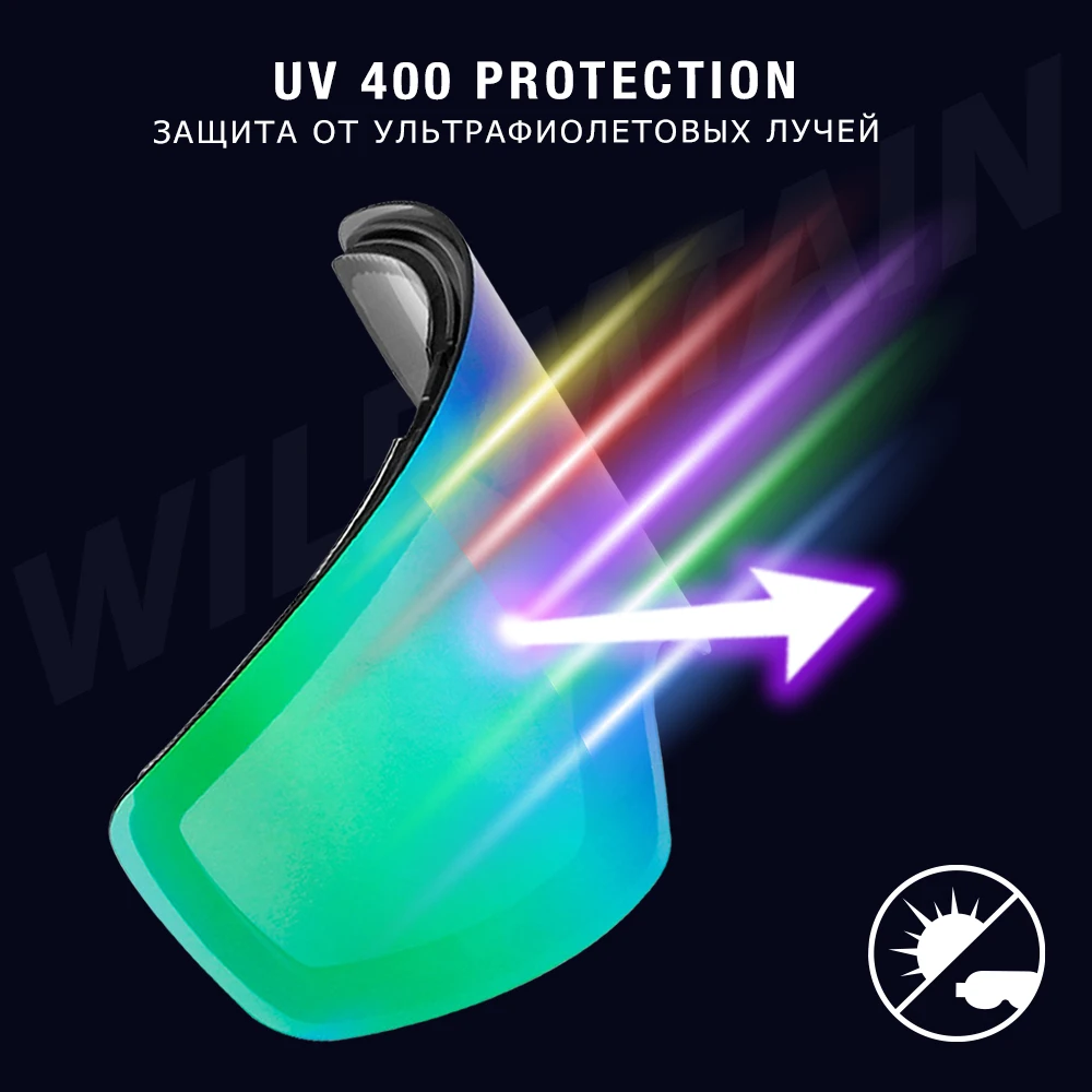 WILDMTAIN Горнолыжные Очки с коробкой Антизапотевающим внутренним покрытием 100%