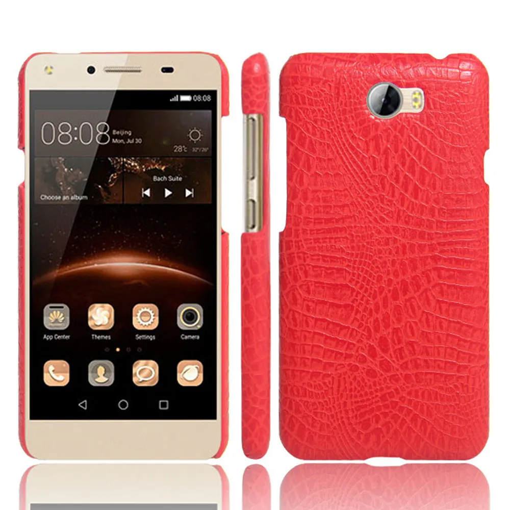 Крокодиловый Чехол для Huawei Y5 II CUN L21 U29 Жесткий ПК Защитный чехол телефона Y 5 Y5II L01 L03