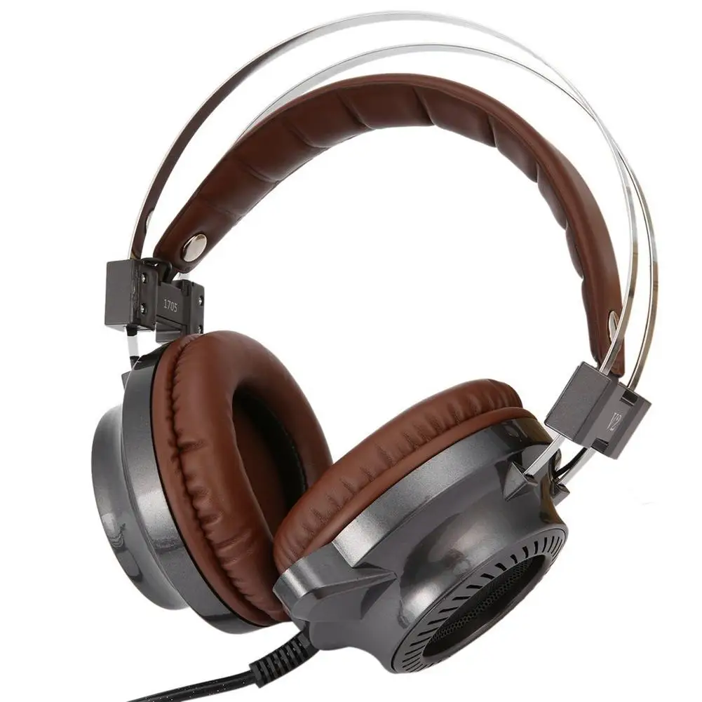 Fashion Keren Handset Retro Steampunk Headset Aviator Headset Steel Series Fidelity Speaker Stereo V2 Game PC Cahaya Handphones