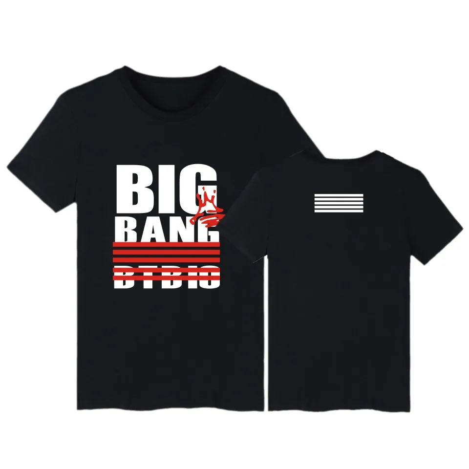 LUCKYFRIDAYF модная футболка Bigbang летние мужские и женские футболки в стиле хип-хоп для