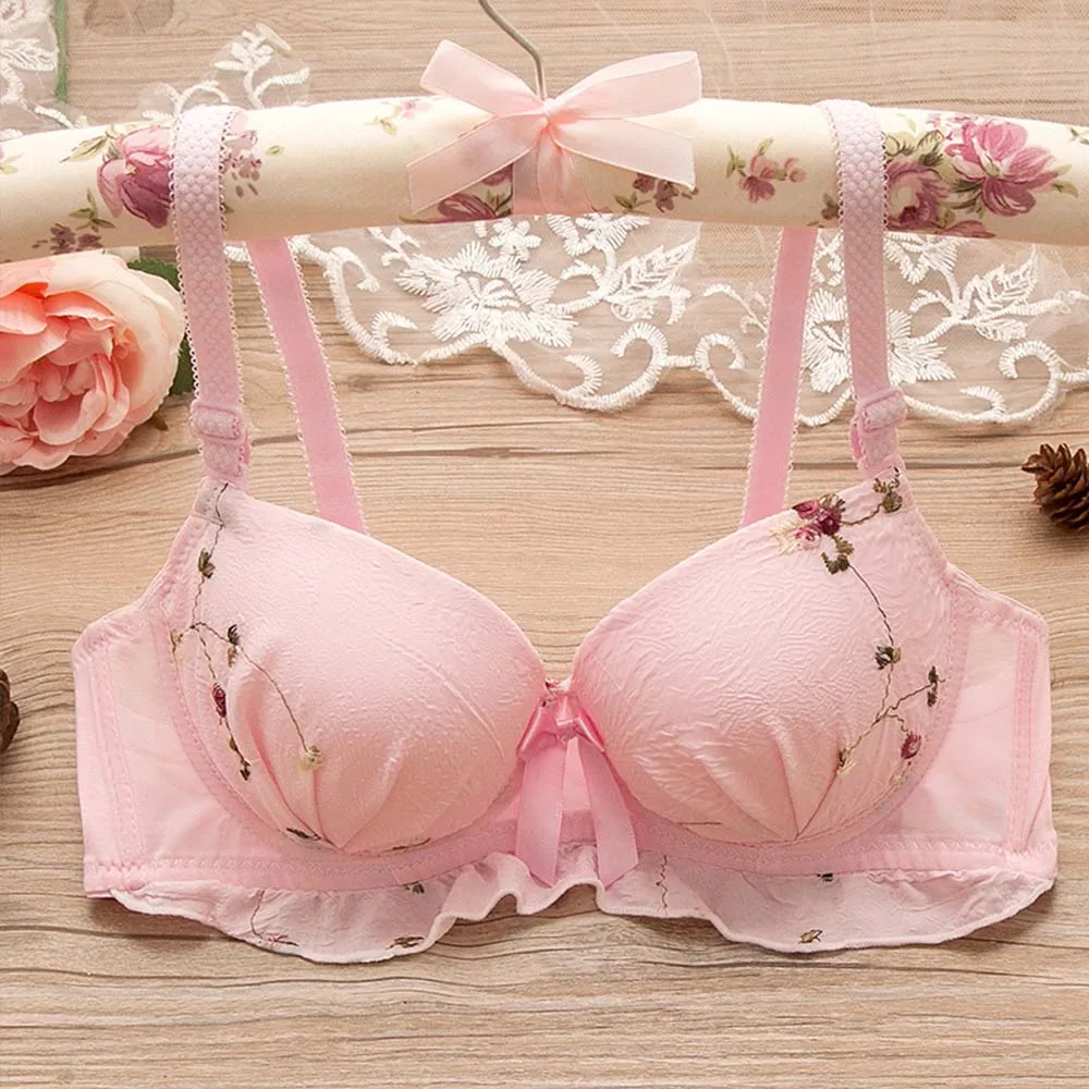 

Young Girls Push up Bra Underwire Cotton Padded Bras Fashion Training Bralette Comfortable brassiere Hot Sale Women Lingerie