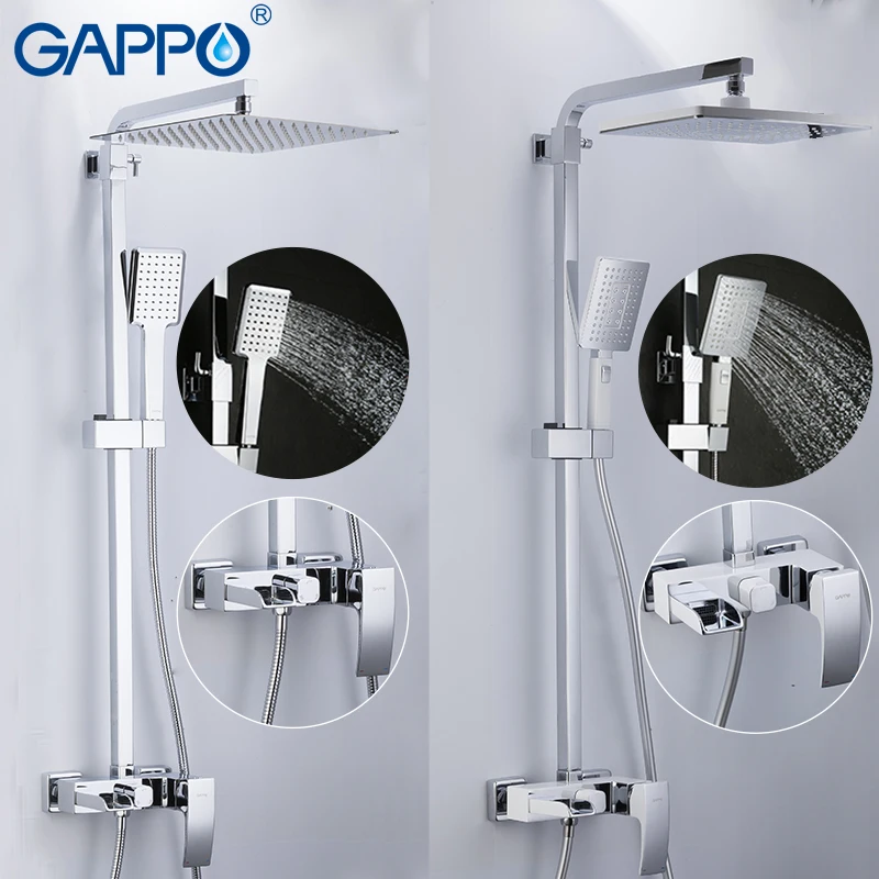 Gappo Bathtub Faucets Brass Bathroom Shower Set Wall Mounted