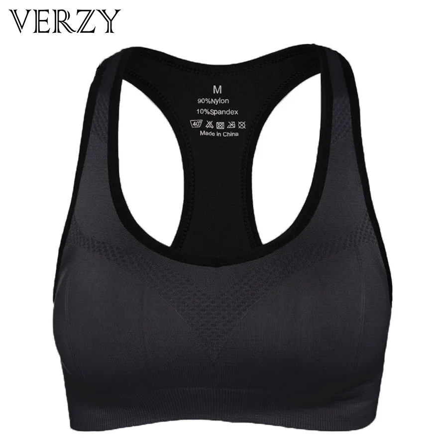 Women Yoga Sports Bra Push Up Padded Running Fitness Racerback Sport Bras Shockproof Crop Top