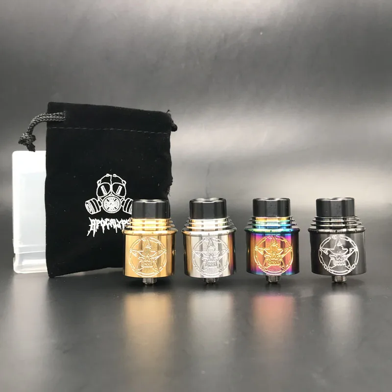 

Newest SUB TWO Apocalypse GEN 3 RDA Atomizers e cigarette with Wide Bore Drip Tip 24mm PEEK for Electronic Cigarette 510 thread