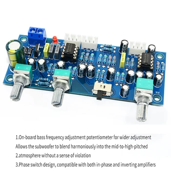 

2.1 channel preamp board low pass filter preamp board subwoofer tone board HI-FI low pass board