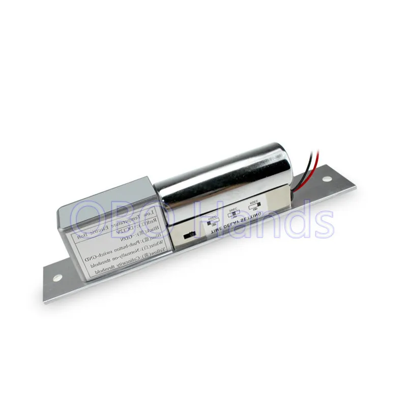 

Free shipping low temperature 2 wires electronic bolt lock with time delay function for door access control system DC12V lock