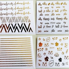 30 стилей! 1 Лист Модный лак для ногтей задний клей деколь декорации дизайн 3D Золотой стикер для ногтей типсы красота