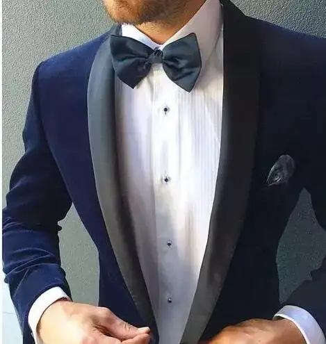 New Designed Velvet tuxedos Wool Shawl Lapel British style Custom Made Mens Suit Slim Fit Blazer Wedding suits for men(suit+pant velvet smoking jacket prom suits men suits for wedding white shawl lapel groom tuxedos 2piece man blazer terno masculino