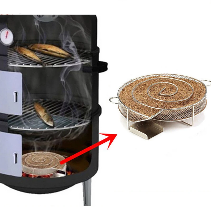 

Cold Smoke Generator Accessories Stainless Steel Barbecue Grill Cooking Bacon Fish Cold Smoking Salmon Meat Burn Cooking Tools