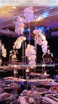 

wedding flower stand mental centerpiece/ wedding floor chandeliers/ flower stands for wedding stage
