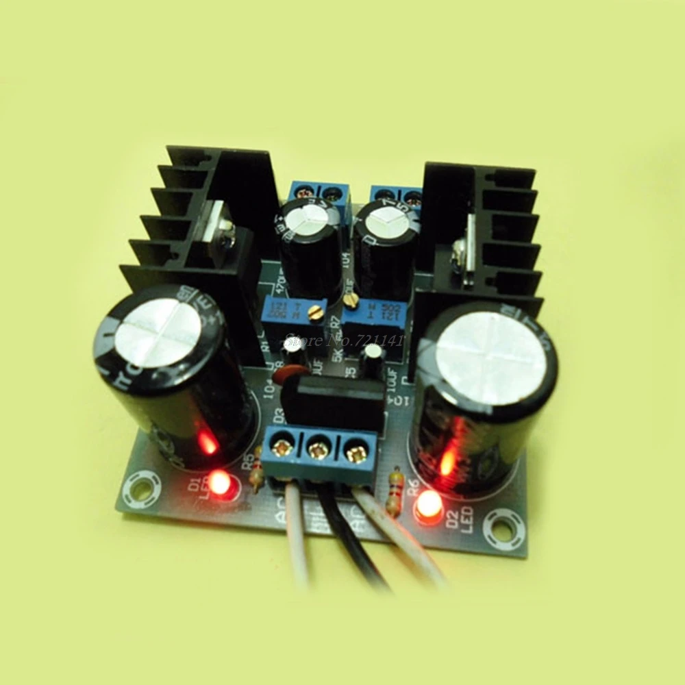 Fused LM317 + LM337 блок питания с отрицательной двойной картой электронные детали набор