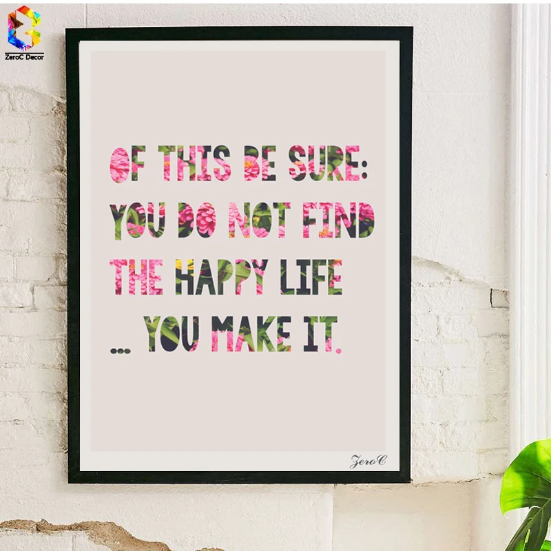 

Minimalist Nordic Flower Quotes Canvas Posters and Prints Wall art Letter Painting Picture for Living Room Home Decor
