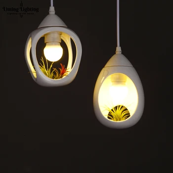 

Modern Hanging Garden of Plants Lamp Nordic Creative Chandelier Lighting Without Plants and Flowers nature home decoration