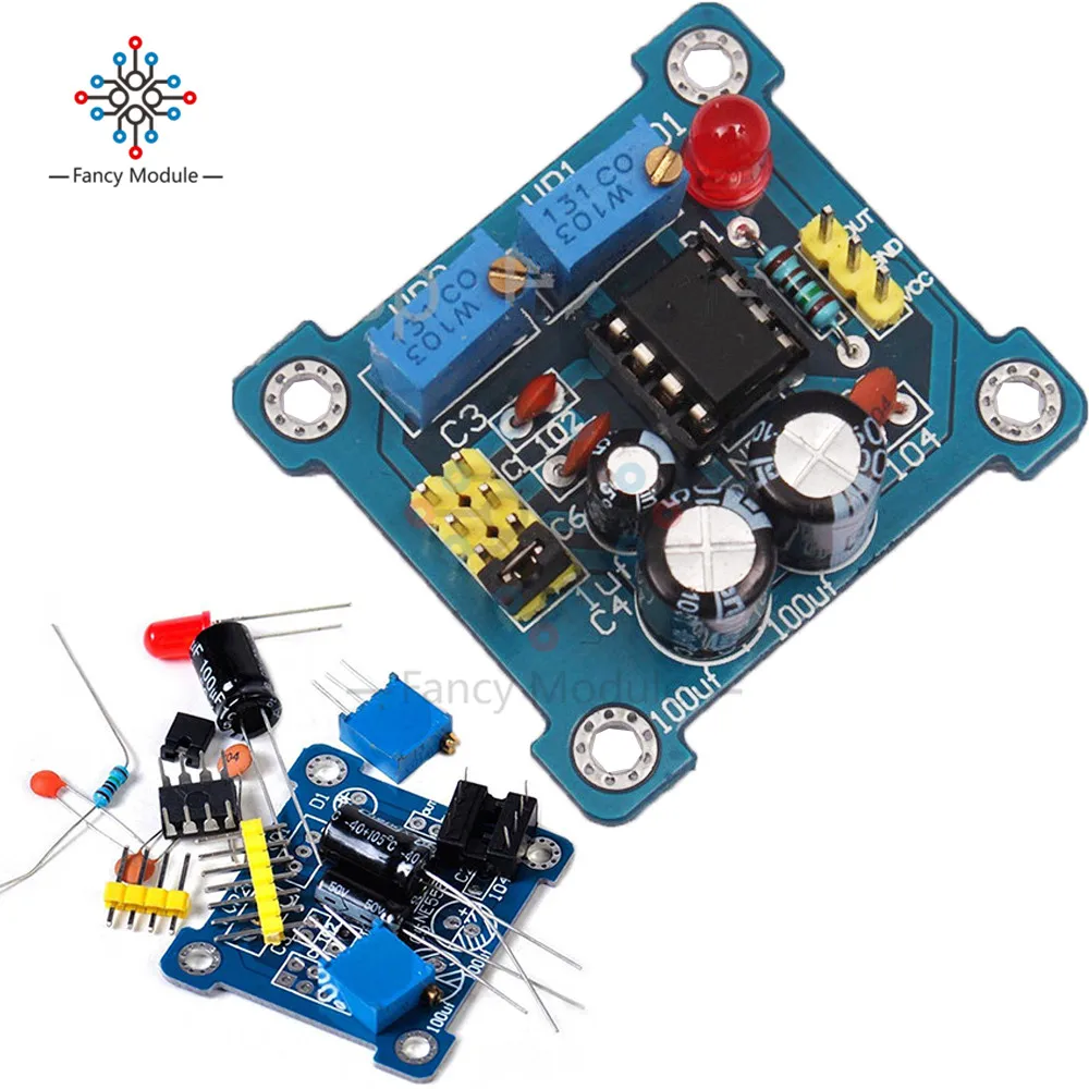Регулируемый NE555 импульсная частота Регулируемый Модуль рабочего цикла модуль генератор сигналов квадратной волны DIY Kit