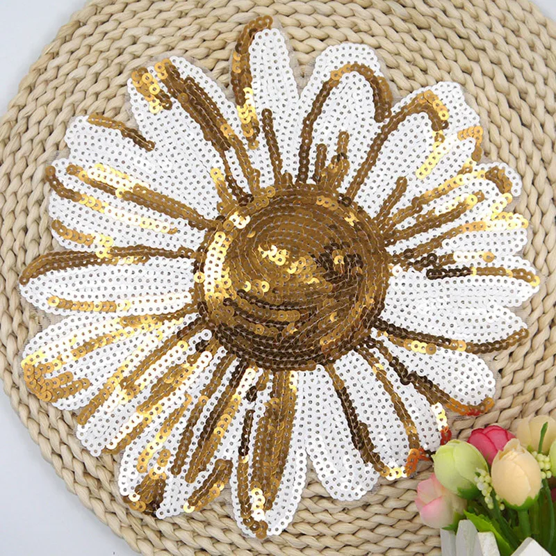 

Embroidered iron on patches for clothes sequins deal with it clothing DIY heronsbill Motif Applique T-shirt accessories