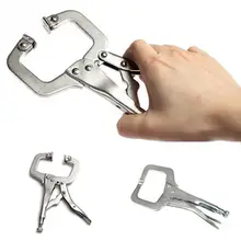 6''-18'' Alloy Steel C Clamp Vise Grip Locking Welding Quick Pliers Pincers Tongs Forceps Wood Tenon Locator Hand Tool 2 Types