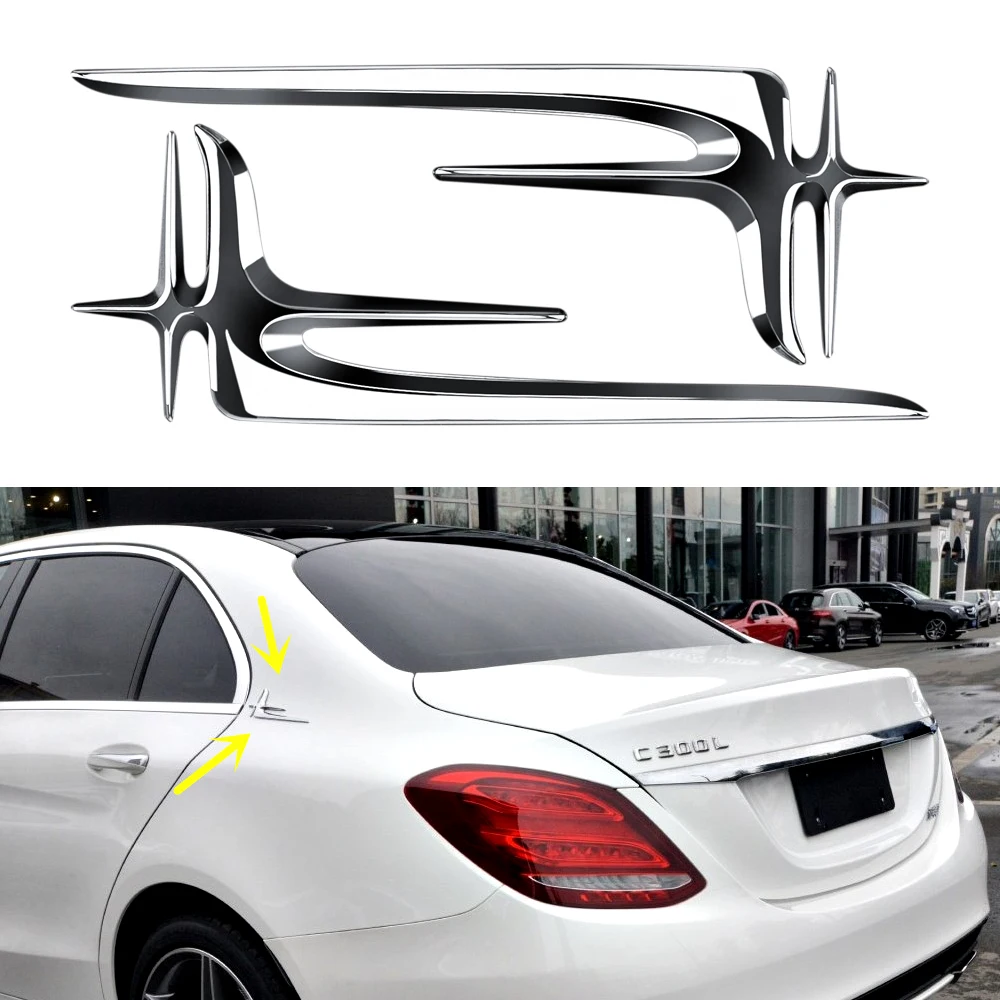 For Mercedes Benz AMG Logo Car Body Side Decoration Sticker Embleme New Pair