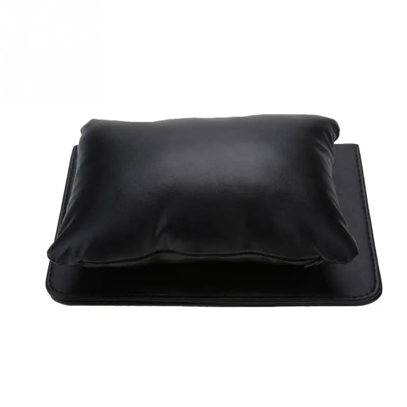 Оборудование для ногтевого искусства опора для рук диванная подушка, мягкая подушка pu кожа ручная+ складной столик для маникюра коврик маникюрное оборудование для дизайна ногтей - Color: Black