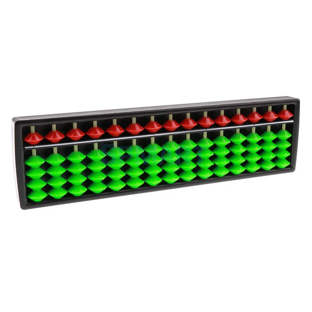 15 Rods Red & Green Beads Abacus Arithmetic Number Counting Tool Maths Learning Aid Toy