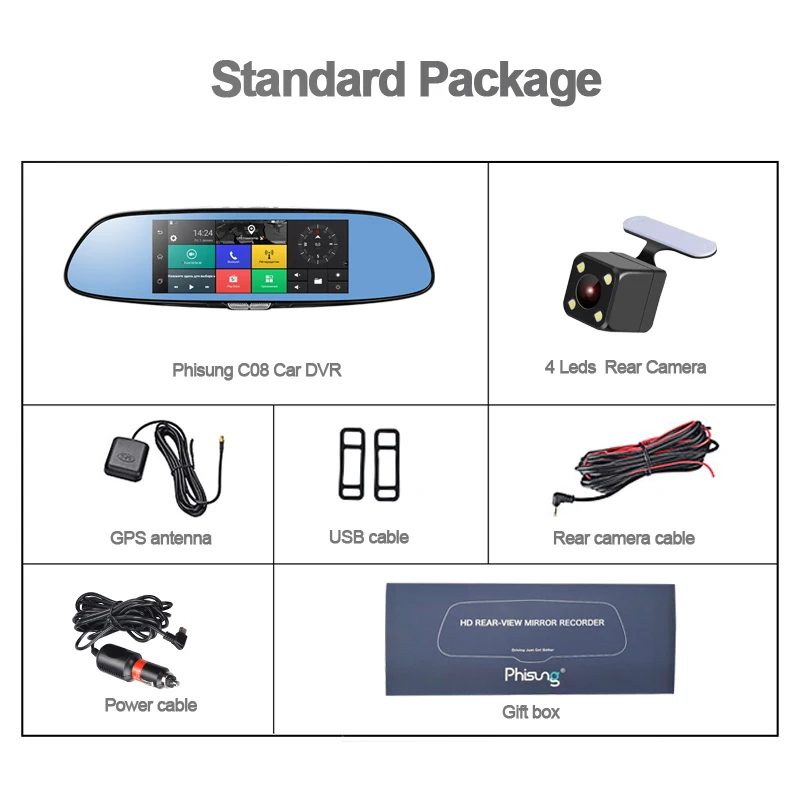 Phisung C08 3G Car Camera 7\