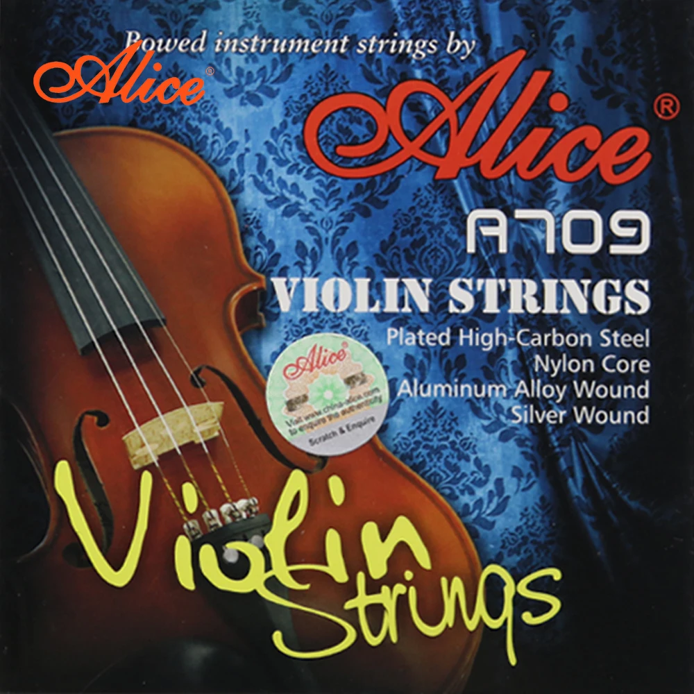 Alice High Quality A709 Nylon Core Aluminum Alloy Wound Violin Strings