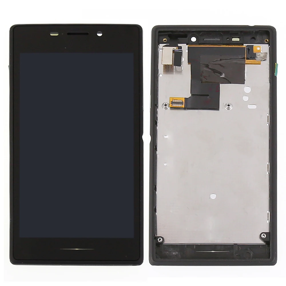 Для sony Xperia M2 lcd S50H D2302 D2303 D2305 D2306 ЖК-дисплей дигитайзер сенсорный экран рамка Запчасти для sony m2 дисплей