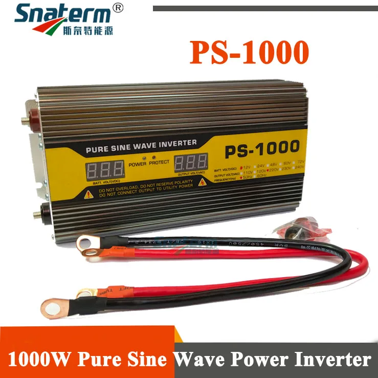 

1KW/1000W Pure sine wave power inverter DC 12/24/48V/60V/72V to AC220/230/240V 50Hz/60Hz LCD off grid Power Converter