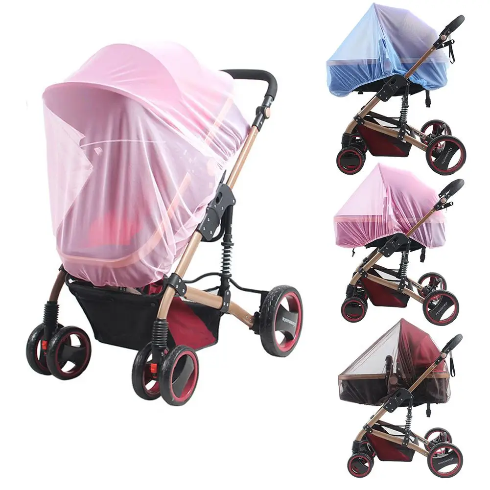 

Universal Solid Color Full Cover Mosquito Net for Baby Carriage Use